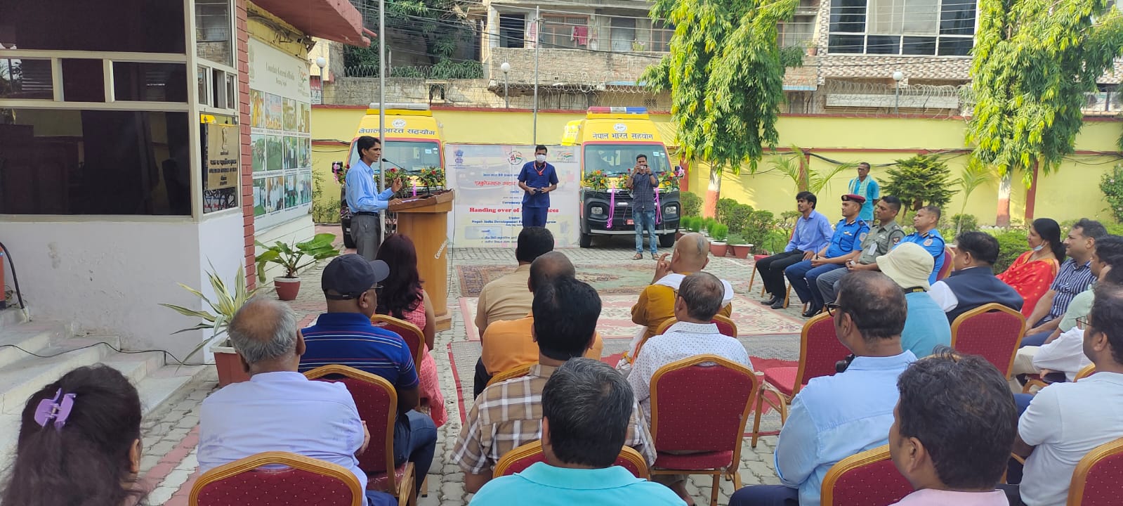 Handing over Ceremony of two Ambulances by the Consulate General of India